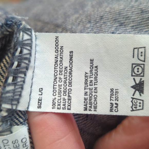 Tommy Hilfiger Jean Jacket Y2K Classic Denim Blue Trucker Jacket Unisex Sz L - Picture 10 of 12